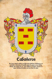 Escudo heráldico del apellido CABAÑEROS
