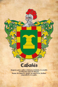 Escudo heráldico del apellido CABAÑES