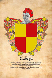 Escudo heráldico del apellido CABEZA