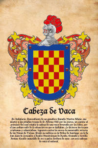 Escudo heráldico del apellido CABEZA DE VACA
