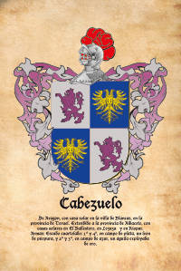 Escudo heráldico del apellido CABEZUELO