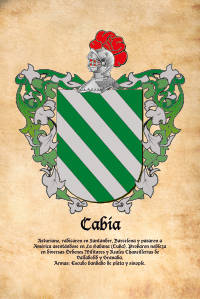 Escudo heráldico del apellido CABIA