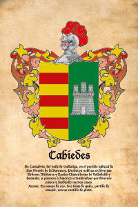 Escudo heráldico del apellido CABIEDES