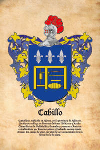 Escudo heráldico del apellido CABILLO