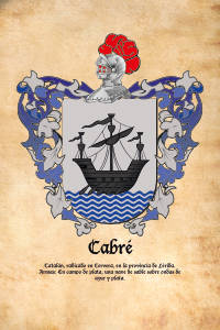 Escudo heráldico del apellido CABRE