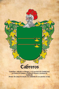 Escudo heráldico del apellido CABREROS