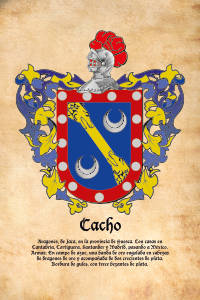 Escudo heráldico del apellido CACHO