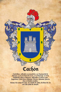 Escudo heráldico del apellido CACHON