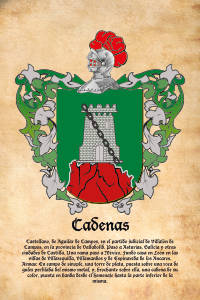 Escudo heráldico del apellido CADENAS