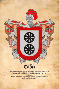 Escudo heráldico del apellido CADIZ