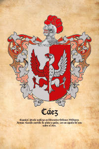 Escudo heráldico del apellido CAEZ