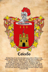 Escudo heráldico del apellido CAICEDO