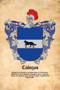 Escudo heráldico del apellido Cainzos