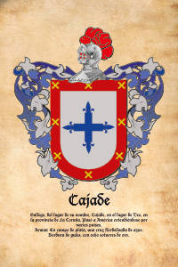 Escudo heráldico del apellido CAJADE