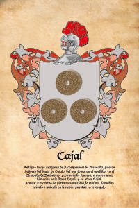 Escudo heráldico del apellido Cajal