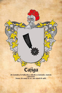 Escudo heráldico del apellido CAJIGA
