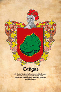 Escudo heráldico del apellido CAJIGAS