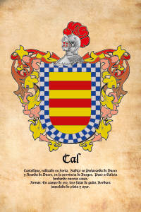Escudo heráldico del apellido CAL