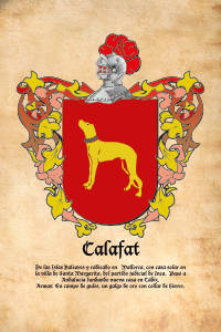 Escudo heráldico del apellido CALAFAT