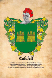 Escudo heráldico del apellido CALAFELL