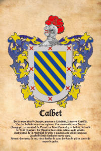 Escudo heráldico del apellido CALBET