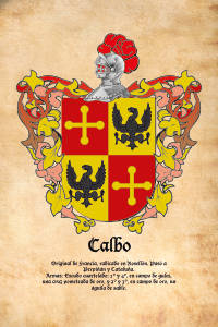 Escudo heráldico del apellido CALBO
