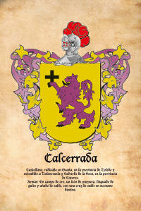 Escudo heráldico del apellido CALCERRADA