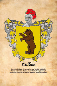 Escudo heráldico del apellido CALDAS