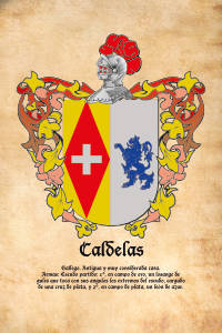 Escudo heráldico del apellido CALDELAS