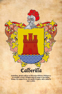 Escudo heráldico del apellido CALDERILLA