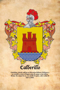 Escudo heráldico del apellido CALDERILLO