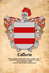 Escudo heráldico del apellido CALDERIN