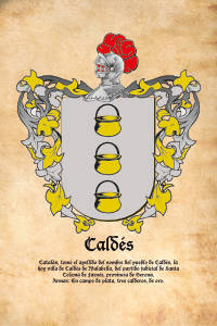 Escudo heráldico del apellido CALDES