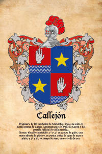 Escudo heráldico del apellido CALLEJON