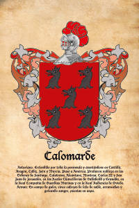 Escudo heráldico del apellido CALOMARDE