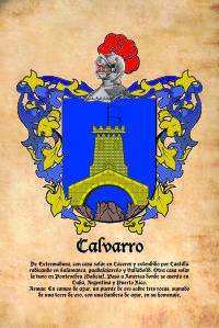 Escudo heráldico del apellido Calvarro