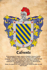 Escudo heráldico del apellido CALVENTE