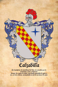 Escudo heráldico del apellido CALZADILLA