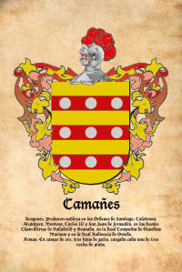 Escudo heráldico del apellido CAMAÑES