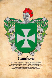 Escudo heráldico del apellido CAMBARA