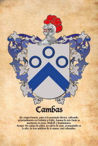 Escudo heráldico del apellido CAMBAS