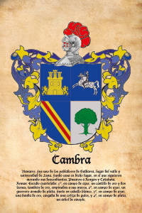 Escudo heráldico del apellido CAMBRA
