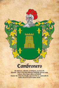 Escudo heráldico del apellido CAMBRONERO