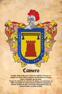 Escudo heráldico del apellido CAMERO