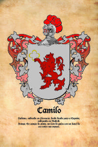 Escudo heráldico del apellido CAMILO