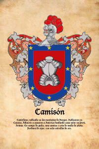 Escudo heráldico del apellido CAMISON