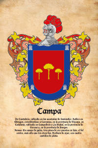 Escudo heráldico del apellido CAMPA