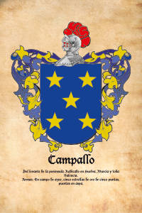 Escudo heráldico del apellido CAMPALLO