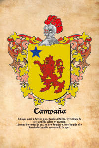 Escudo heráldico del apellido CAMPAÑA