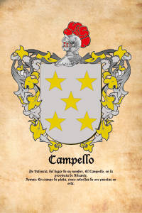 Escudo heráldico del apellido CAMPELLO